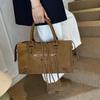 Women's Large Capacity Retro Tote Bag - 2025 Autumn Trend, Versatile Light Luxury Shoulder & Crossbody Bag
