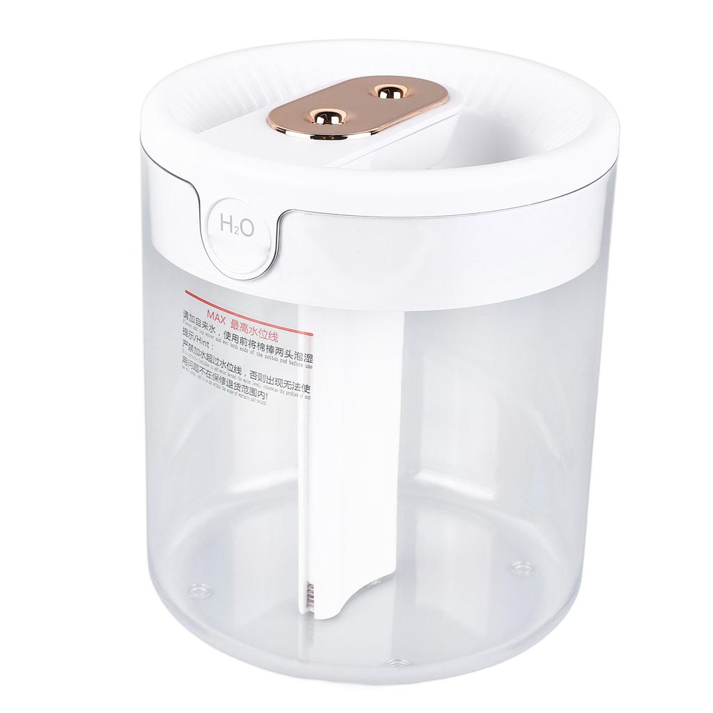 Humidifier 2L White Large Capacity Double Nozzle Mist Humidifier Home Bedroom Office Mute USB Night