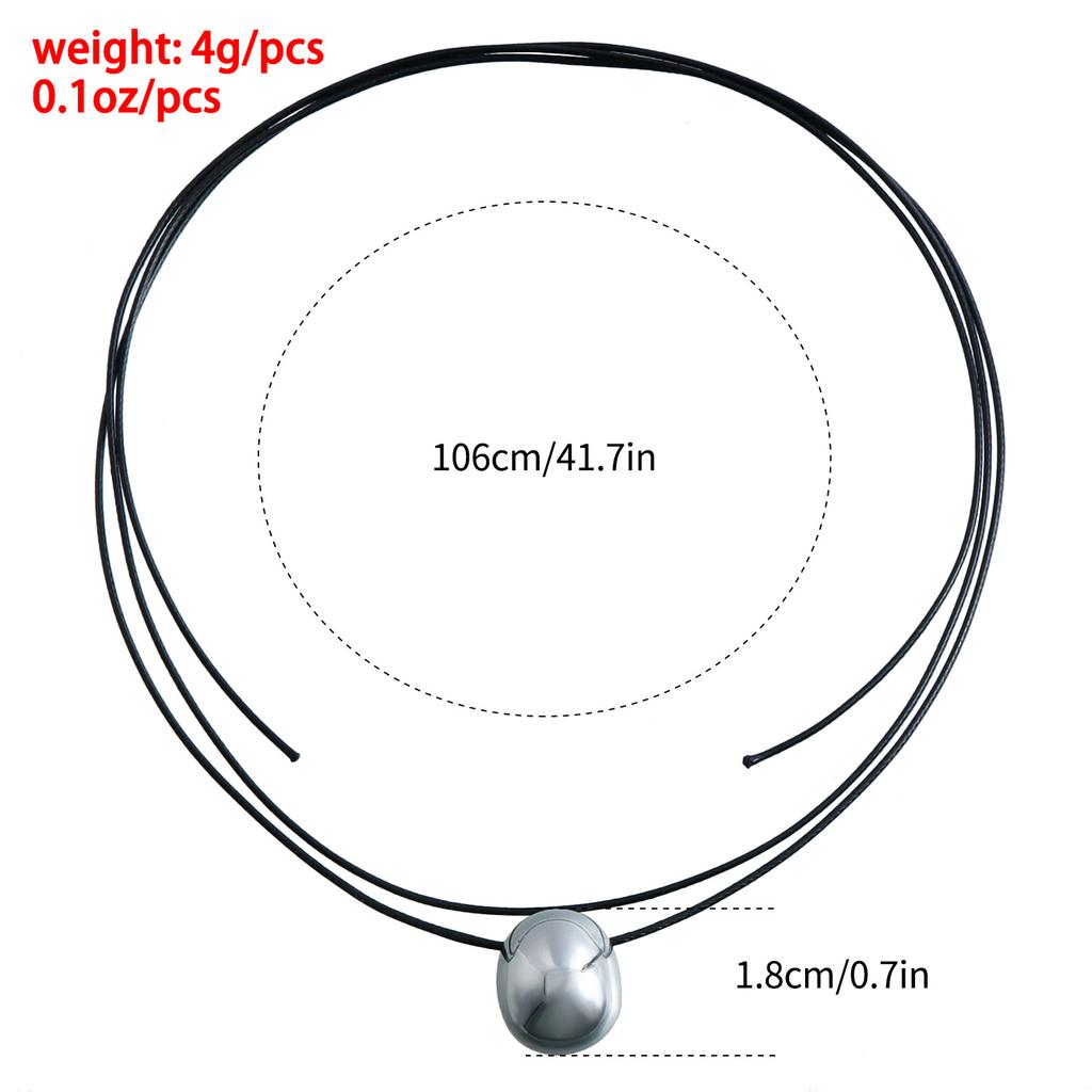 Wiatr Geometria Jajko Makaron Choker Damski Wszechstronny Wolny Węzeł Sznurek Woskowany Naszyjnik Słodki Fajny Design Kołnierz