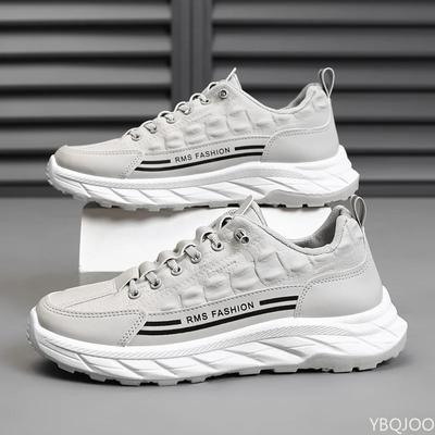 2025 Leather Men's Shoes New Round Toe Sneakers Outdoor Comfortable Walking Shoes Casual Male Running Shoe Zapatos Homme