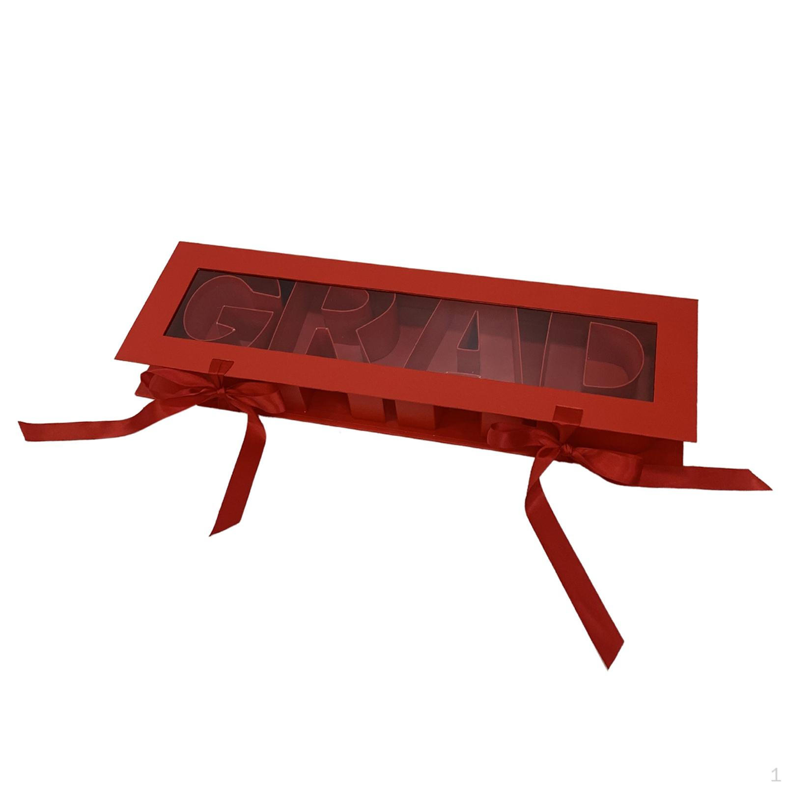 

Пустая коробка для цветов, контейнер для заполняемых букв, вечный пакет для упаковки мыла на годовщину красный