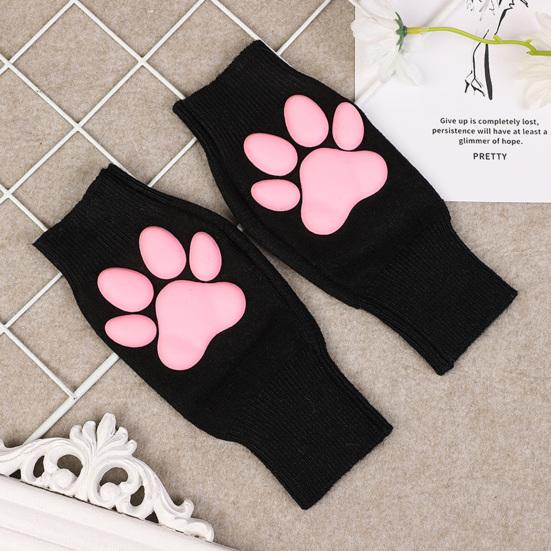 1 sada Dámské 3D punčochy kočičí tlapky Rukavice Set Kawaii Cat Cosplay Kitty Ponožky Jednobarevné Protiskluzové Halloween Party Ponožky s drápem Paws Pad Ponožky