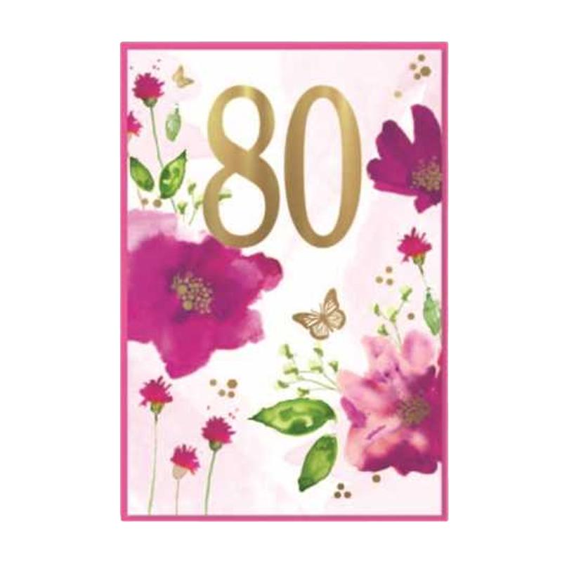 Simon Elvin Birthday 80th Greetings Card (Pack of 6)