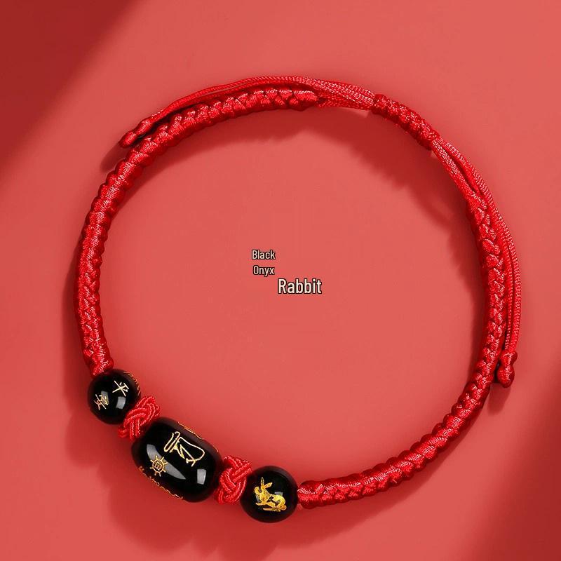 2025 Year of the Snake Zodiac Red String Bracelet for Men and Women