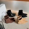Retro Suede Inner Height-increasing Short Boots Women's Autumn New Sexy Temperament Versatile Short Boots