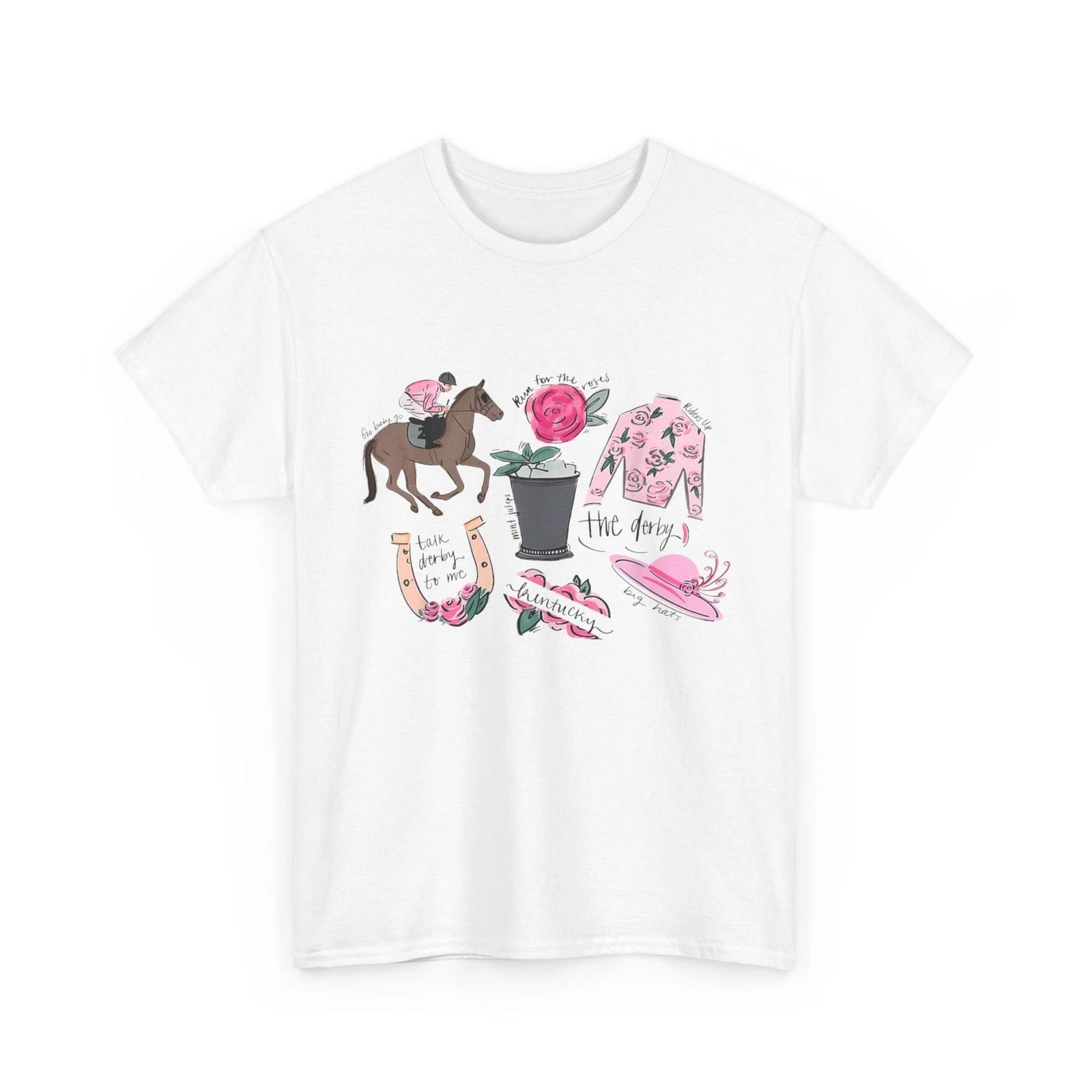 Horse Racing Doodles Shirt, Derby Day Horse Racer Men Shirt XXL