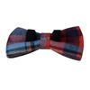 Blue Plaid Velvet Dog Collar and Leash with Alloy Buckle