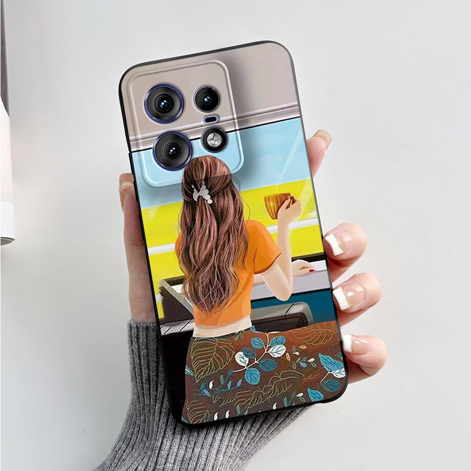 For Motorola Edge 50 Pro Ultra Fusion Case Stylish Pattern Soft Silicone Back Cover for Moto Edge 50 Pro Ultra Fusion Capa Funda