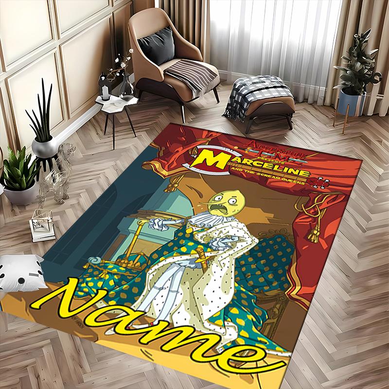 Custom Personalization Adventure Time Area Rug - Perfect For Kitchen, Bathroom,Laundry Room Decor Large Size Available,Gift All Seasons