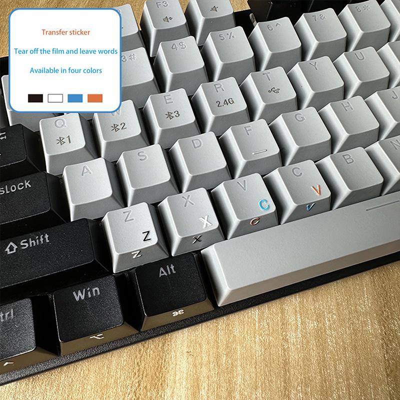 German Tear-Off Film Keyboard Sticker With Tweezers Desktop Laptop Key Sticker Single Film Universal Transparent Sticker