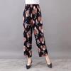 Casual Summer Women's Plus Size Ice Silk Stretch Pants - Loose, High Elastic Waist for Middle-Aged and Elderly