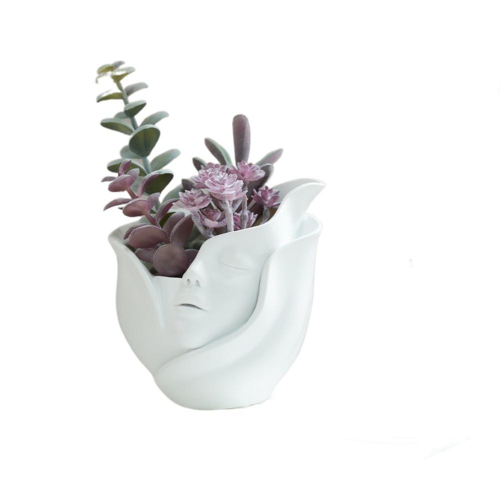 European Style Character Plant Pot Aesthetic Hydroponic Flower Holder Flower Pot  Dried Flower