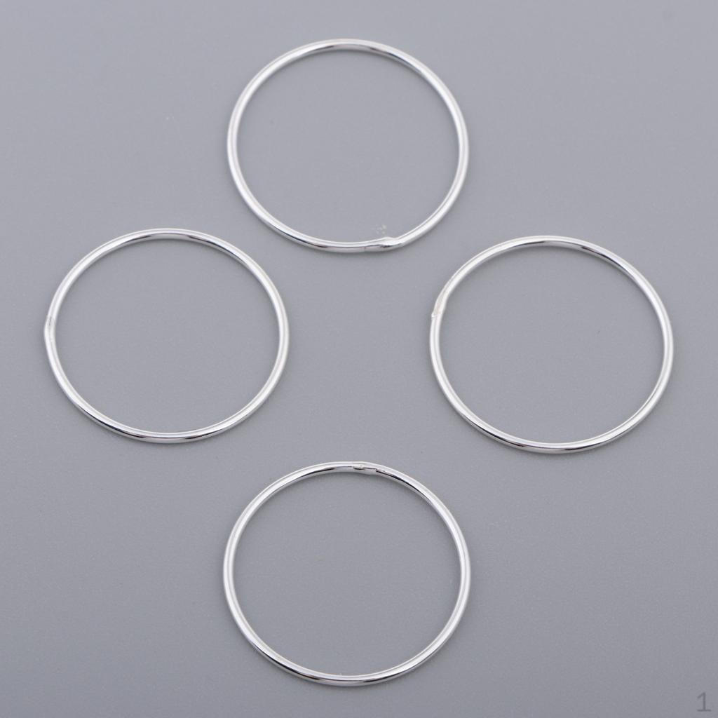 Necklace Connectors , 925 Sterling Silver 20mm 4 Pieces