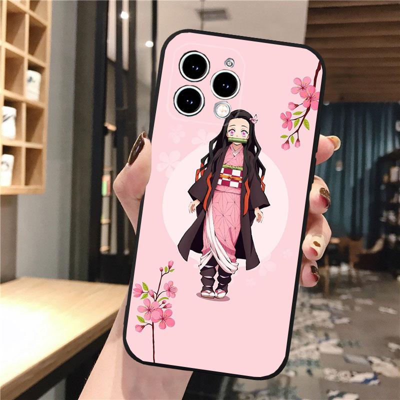 Nezuko Kamado Demon Slayer Phone Case For iphone 17 Pro Max Air 16 15 14 13 Pro Max 15 16 Pro 15Plus Shell