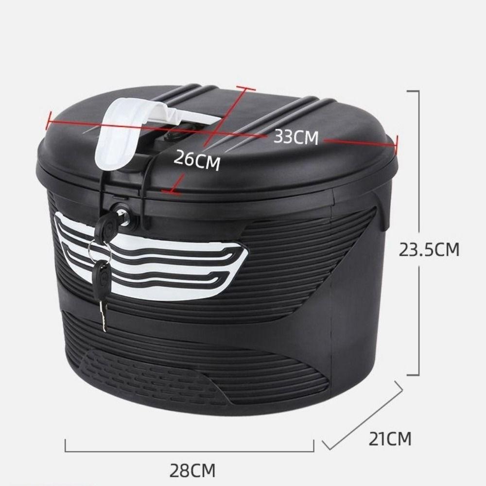 Plastic Electric Scooter Basket Large Capacity Anti-theft Baskets Replacement