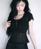 Leijeumiya One Sheer Blouse [Black]