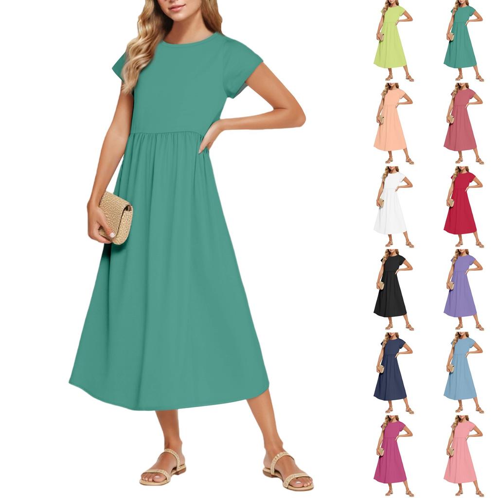 Women's Fashion Temperament Elegant Waisted Casual Dresses