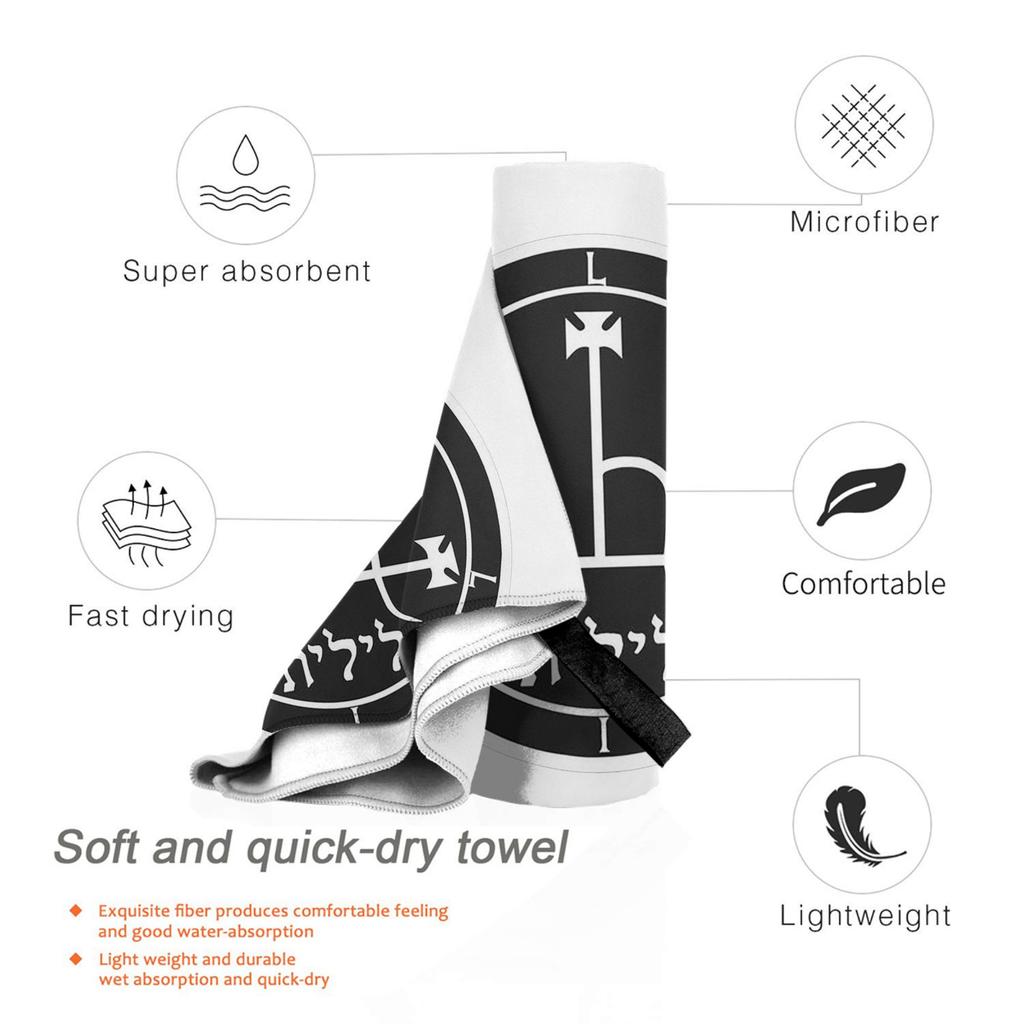Sigil Of Lilith Altar Cloth Beach Towel Soft Microfiber Quick Dry Absorbent Quick Towels For Pool