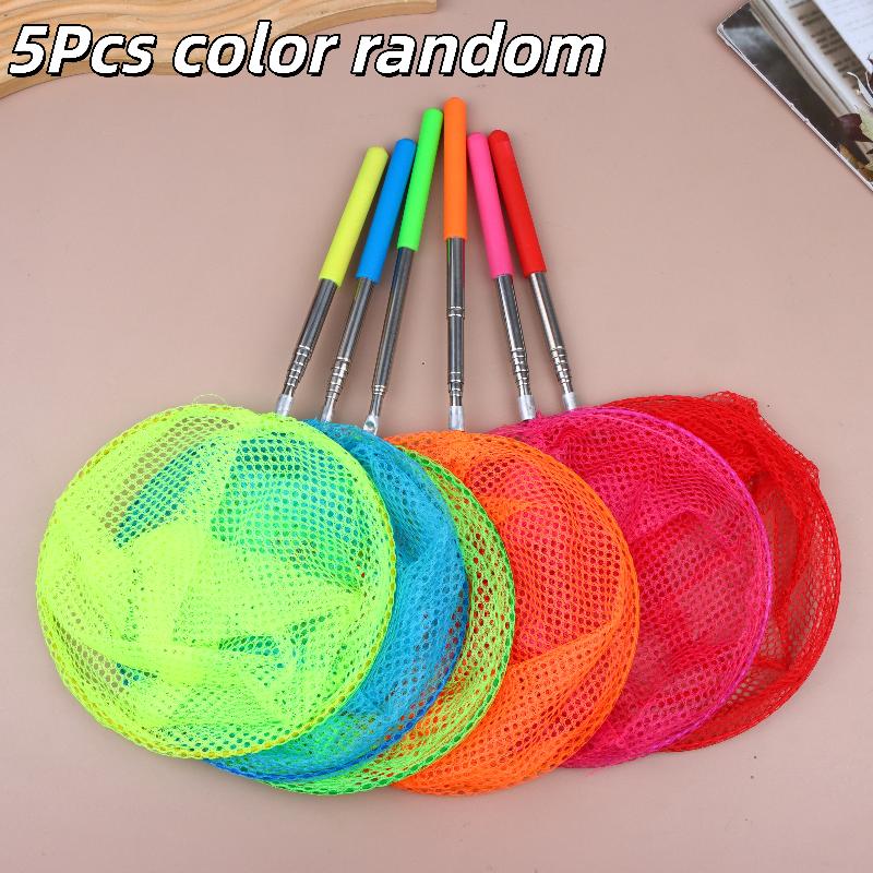 1/2/5Pcs Retractable Fishing Net Insect Butterfly Dragonfly Net Outdoor Portable Fishing Net Children Fun Game Fishing Toys