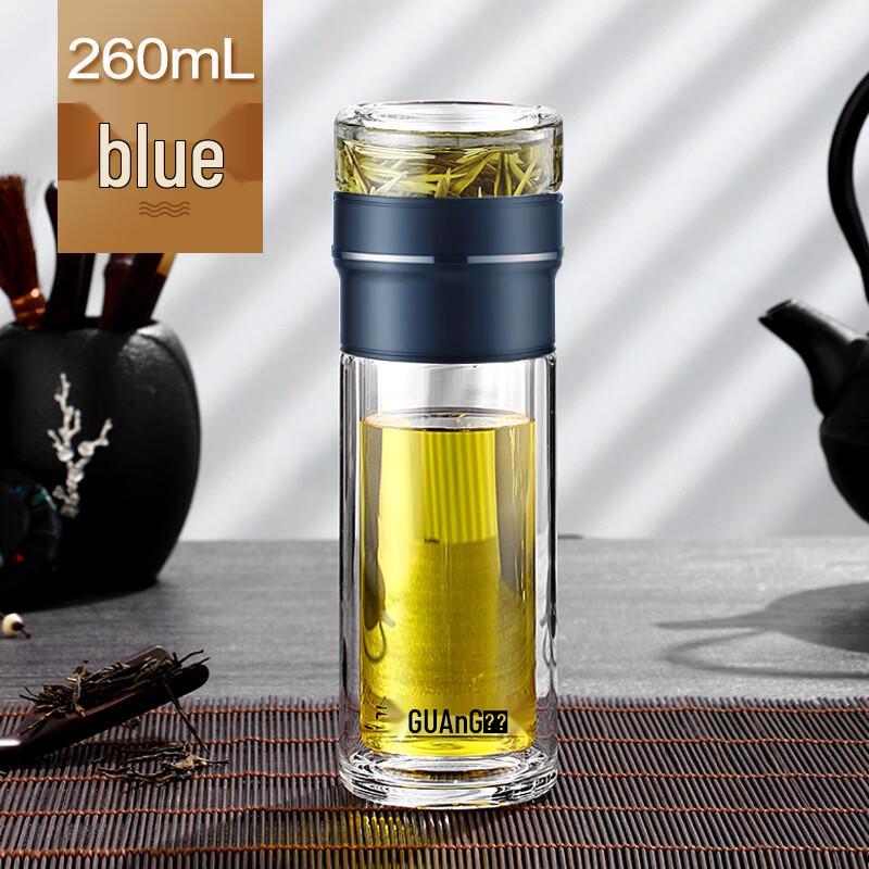 Fuguang Portable Double-layer Glass Tea Infuser Mug