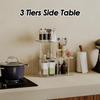 Acrylic End Table 3 Tier Clear Side Table Nightstand Transparent Furniture for Entryway Study Room Hallway Living Room Bedroom