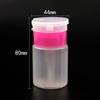 60ML Rose Red Edge Nail Art Press Bottle with Lockable Cap for Polish Remover and Alcohol