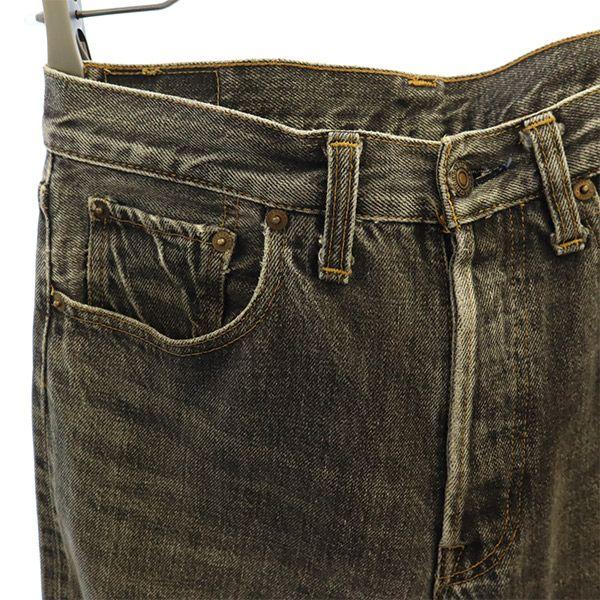 Denime initial Straight denim pants W32 gray jeans Men's Used