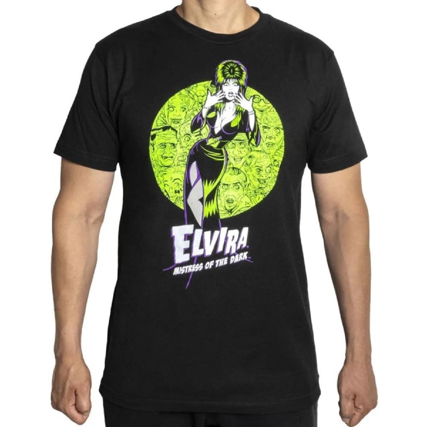 kreepsville 666 Elvira Mistress of The Dark Gothic Monster Onlookers Horror T-Shirt S