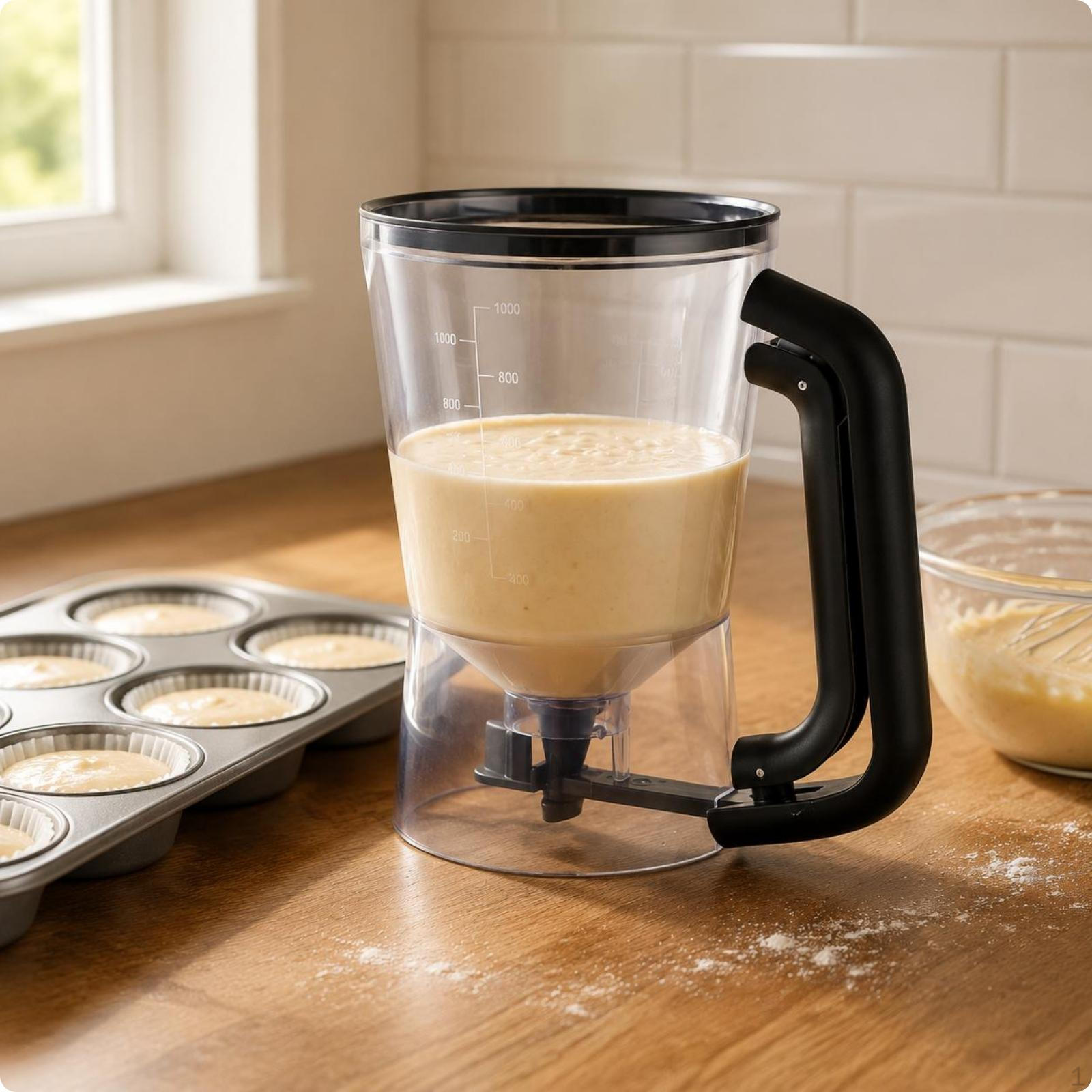 Handheld Batter Dispenser Controlled Stream Press Dispensing Nozzle Pastry Tool