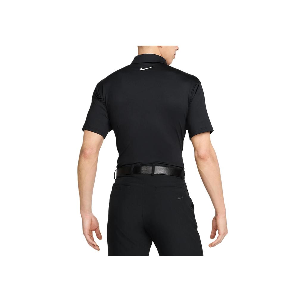 Nike Tour Pullover Small Logo Solid Color Short Sleeve Polo Shirt Unisex Polo Shirts Black White FZ7482-010