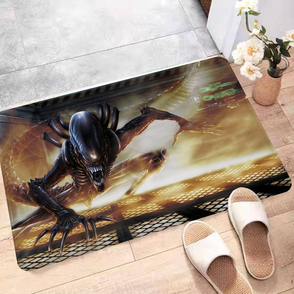 Klassische Sci-Fi Alien Fußmatte Retro Multiple Choice Wohnzimmer Küche Teppich Rutschfest Moderne Heimdekoration