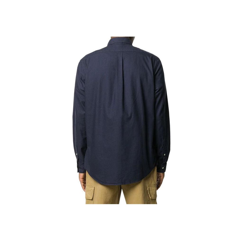 Polo Ralph Lauren Logo-Print Button-Down Kragen Hemd Herren Hemden Blau 710772290-002