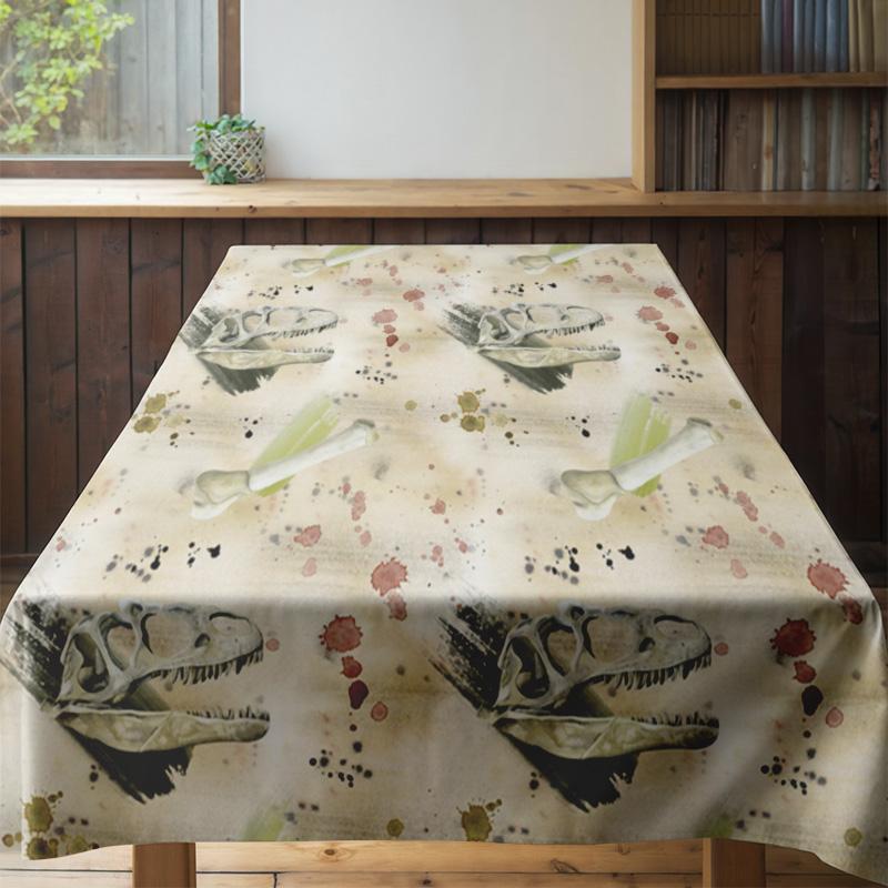 Tischdecke mit Dinosaurier-Musterdruck für Esszimmerdekoration Heimtextilien Küchenzubehör XL-Größe 180x260cm #