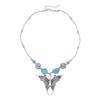 Artistic Butterfly Drop Necklace Handmade Adjustable Neckchain Alloy Jewelry For Casual Or Formal Outfit Accessories