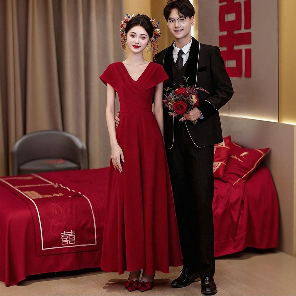 One-word Shoulder White Summer Evening Dress Host Temperament Banquet Can Usually Wear French Graduation Dress