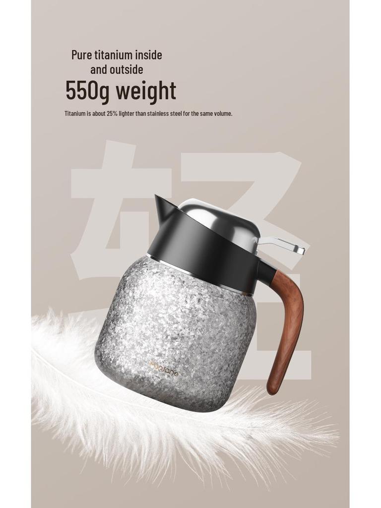 Pure Titanium Moka Pot 2025: Portable Insulated Teapot for Tea & Water Separation (White Tea & Pu-erh).