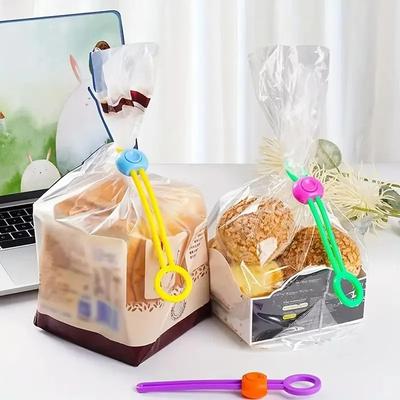 Reusable Silicone Food Bag Sealing Clip Adjustable Strip Tool for Plastic Rice Cable Storage Kitchen Accessories