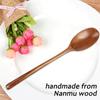 Baby Dinnerware Long Handle Japanese Style Natural Wooden Spoons Cutlery Kitchen Utensil Tableware