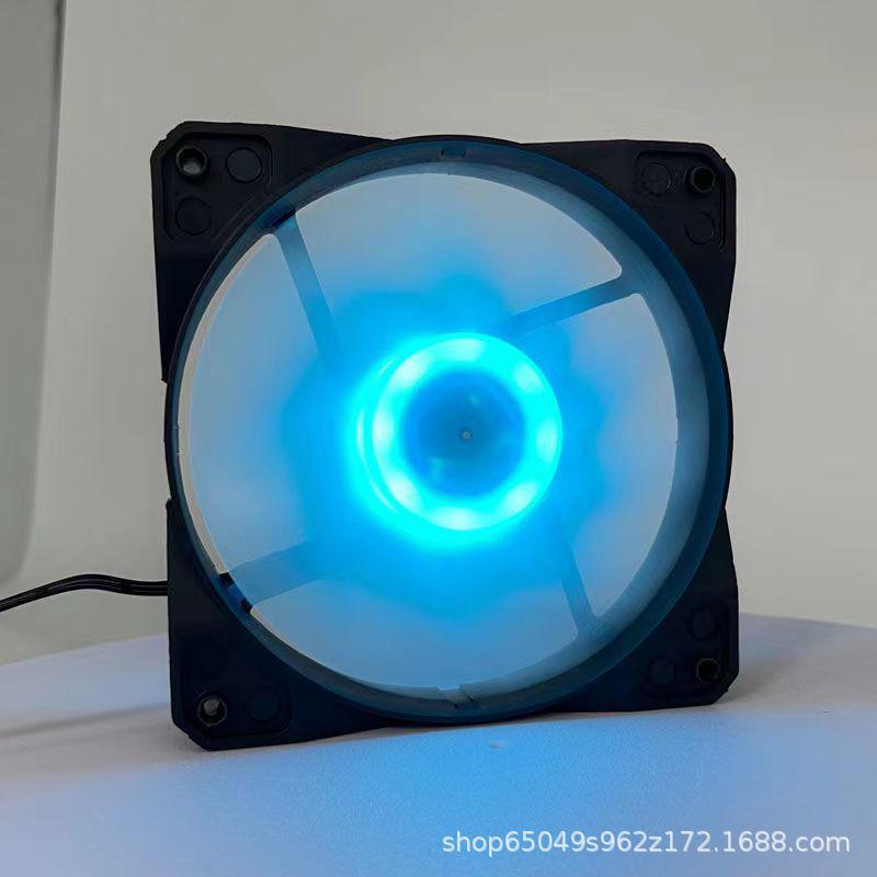 RGB 12CM LED Silent Desktop Cooling Fan with Luminous Rainbow Effect