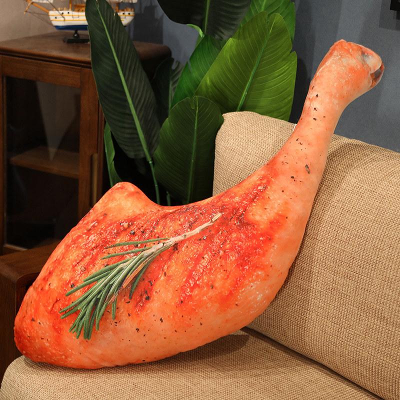 Creative Simulation Large Chicken Leg Throw Pillow Plush Toy Roasted Chicken Leg Doll Home Sofa Cushion Pillow Rag Doll