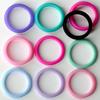 10Pcs Women Silicone Wedding Band Ring Jewelry Solid Color Party Gift