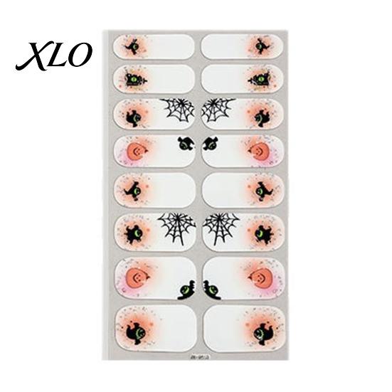 Fluorescent Nail Stickers Halloween Glow-in-the-Dark Stickers, Gothic Spider Web Ghost Manicure Art Decoration Decals, Accessories for Women