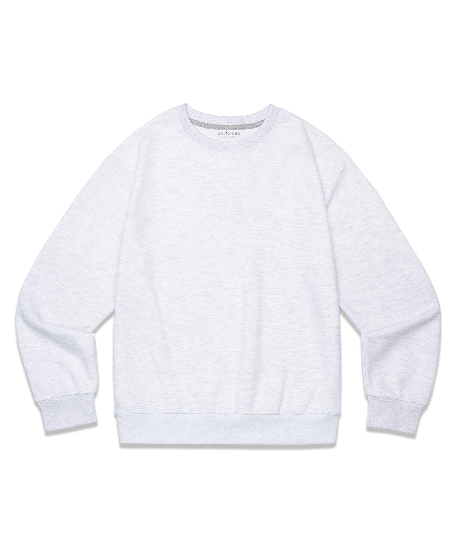 Untact Studio Basic Fit Soft Terry Sweatshirt Back Melange 2Xl