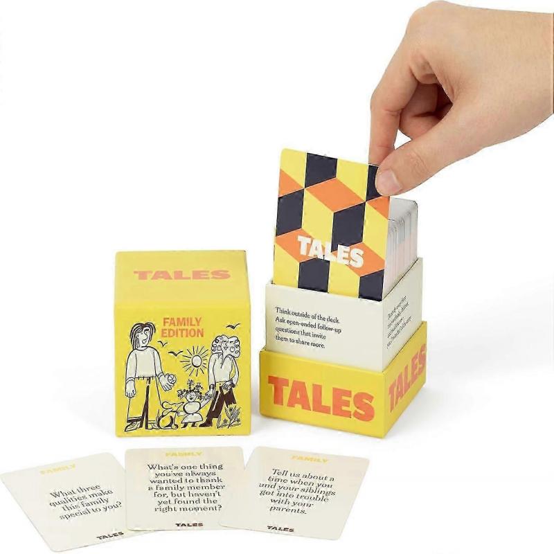 TALES 150 Conversation Cards, Family Edition, Perfect for Family Games for Adults, Teens, and Kids, Gifts, Holidays, and Gatherings