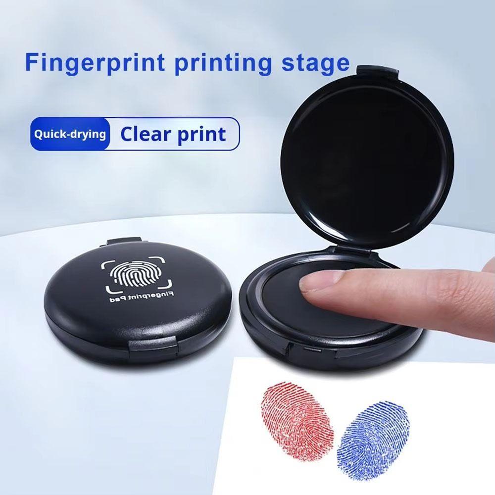 1Pcs Mini Stamp Pad Waterproof Thumbprint Ink Pad Fingerprint Ink Pad  Identification Security