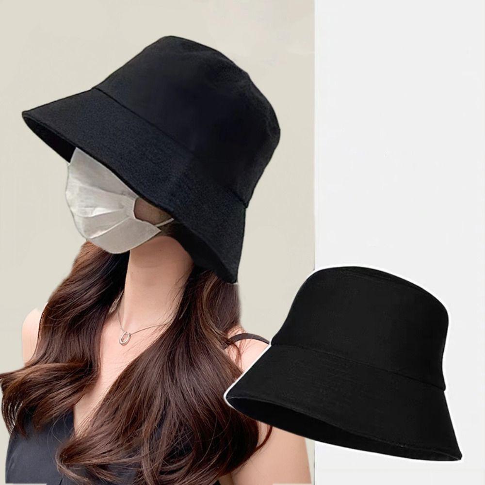 UPF 50+ Candy Color Fishmen Hat Colorful Wide Brim Sun Hat Solid Color Bucket Hat  Unisex