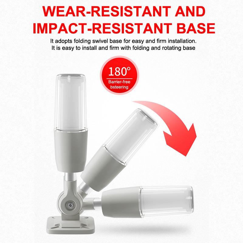 3 Color Industrial LED Warning Light with Buzzer Alarm Foldable Signal Tower Lamp for Factory Machine Equipment