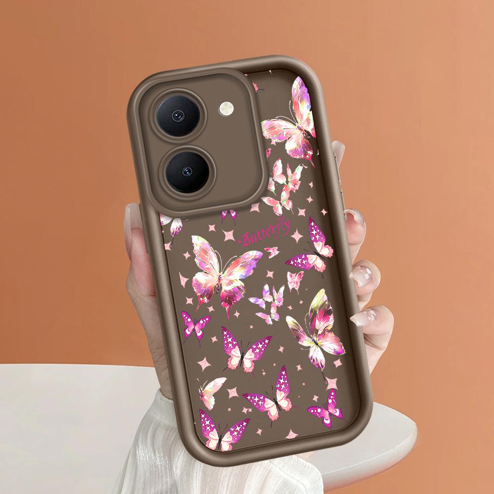 Soft Silicone Square Ladders Cartoon Pattern Full Cover Camera Protection Shockproof Case for iPhone Infinix Tecno Vivo