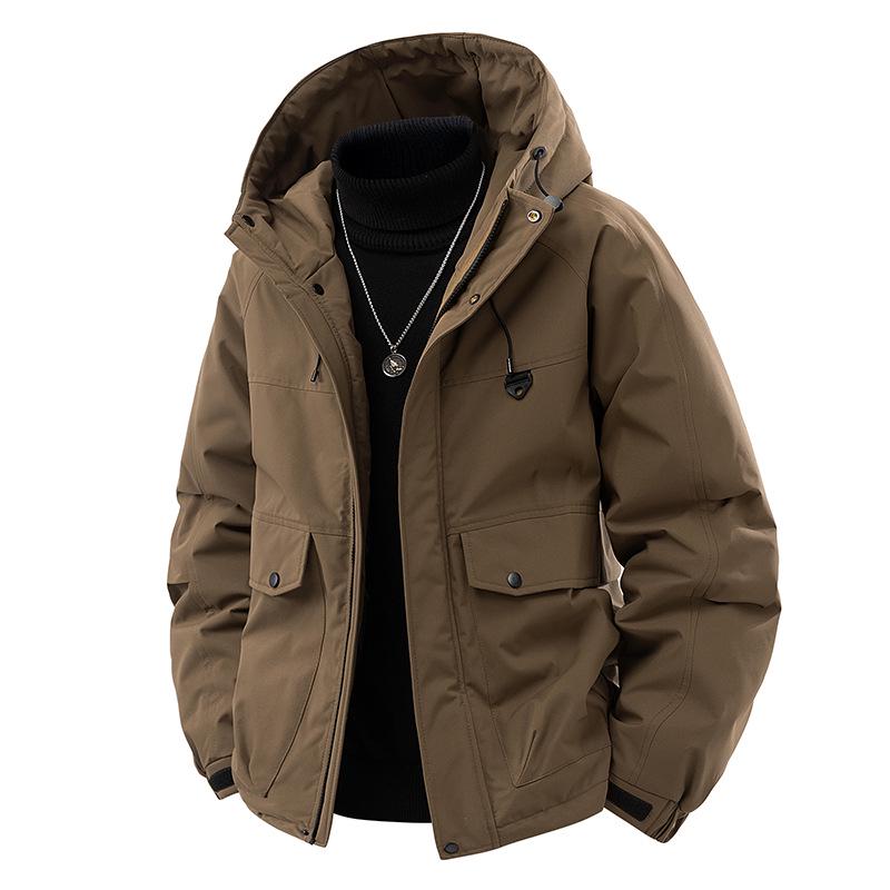 2025 Men's Plus Size Winter Windproof Cotton Jacket - Outdoor and Workwear