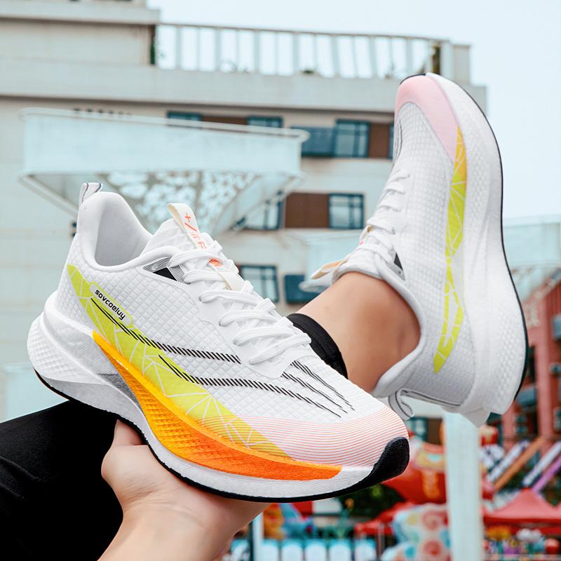 Scarpe da Corsa Speciali da Uomo per Maratona con Piastra in Carbonio Traspiranti Leggere Comode da Donna Atletiche Antiscivolo Ammortizzate Stabili Sneakers